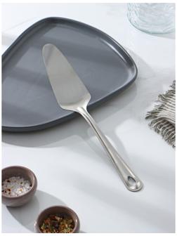 Лопатка из нержавеющей стали Доляна «Виктория», 28,5×5 см, цвет серебряный