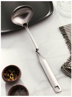 Половник из нержавеющей стали Доляна Bend, 60 мл, 29,5×8 см, цвет серебряный