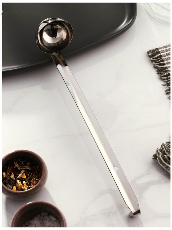 Половник из нержавеющей стали Доляна Everyday, 30 мл, 27×5 см, цвет серебряный