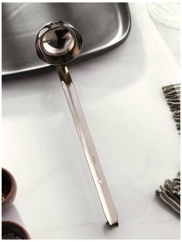 Половник из нержавеющей стали Доляна Everyday, 60 мл, 28×6 см, цвет серебряный