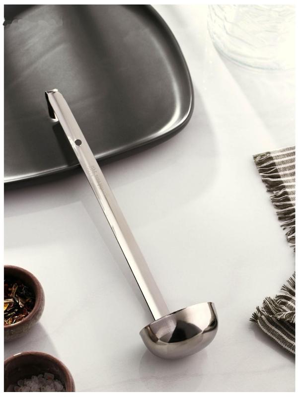 Половник из нержавеющей стали Доляна Everyday, 60 мл, 28×6 см, цвет серебряный