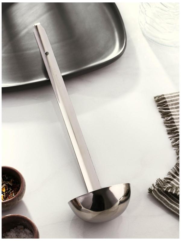 Половник из нержавеющей стали Доляна Everyday, 120 мл, 35×8 см, цвет серебряный