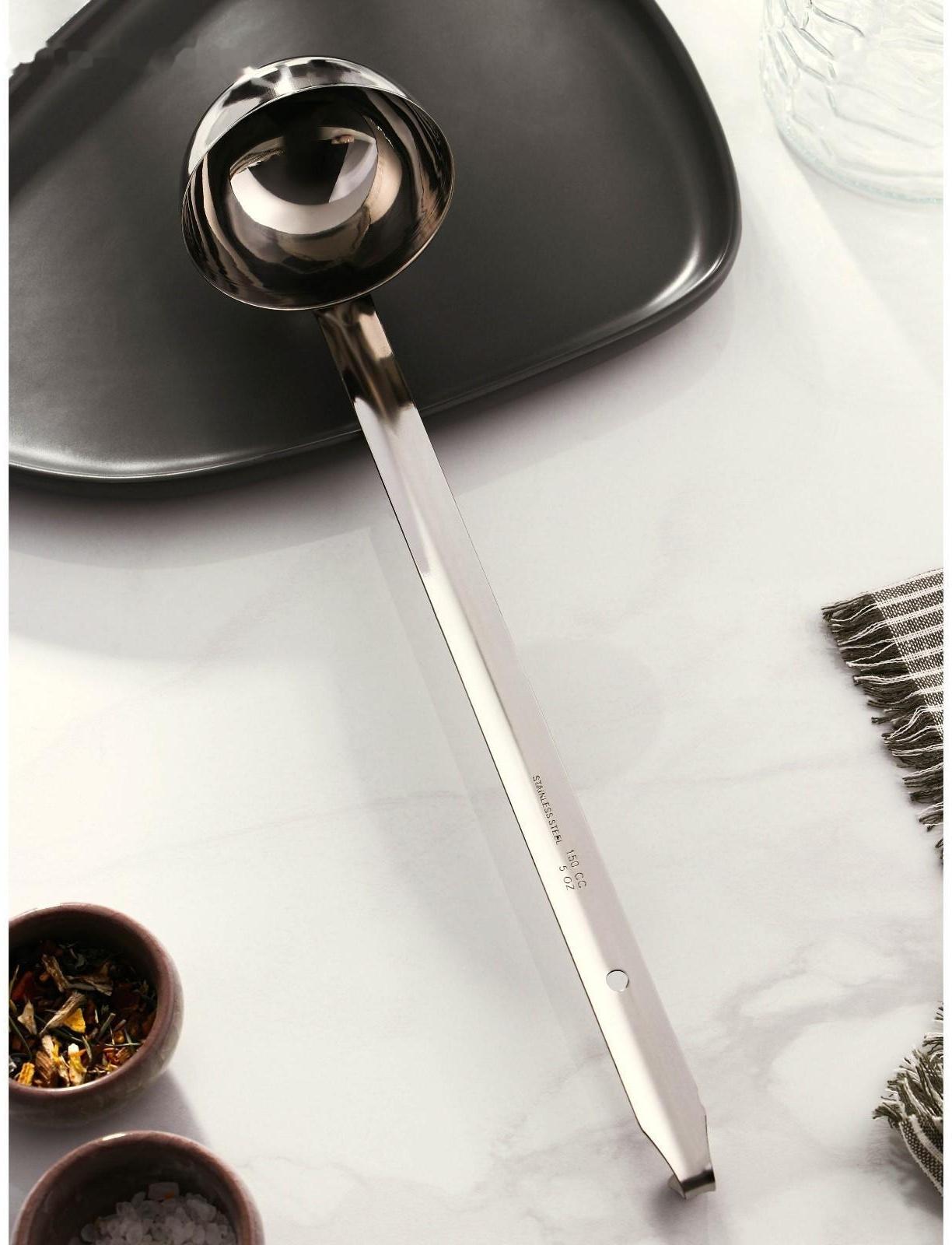 Половник из нержавеющей стали Доляна Everyday, 150 мл, 35×8,5 см, цвет серебряный