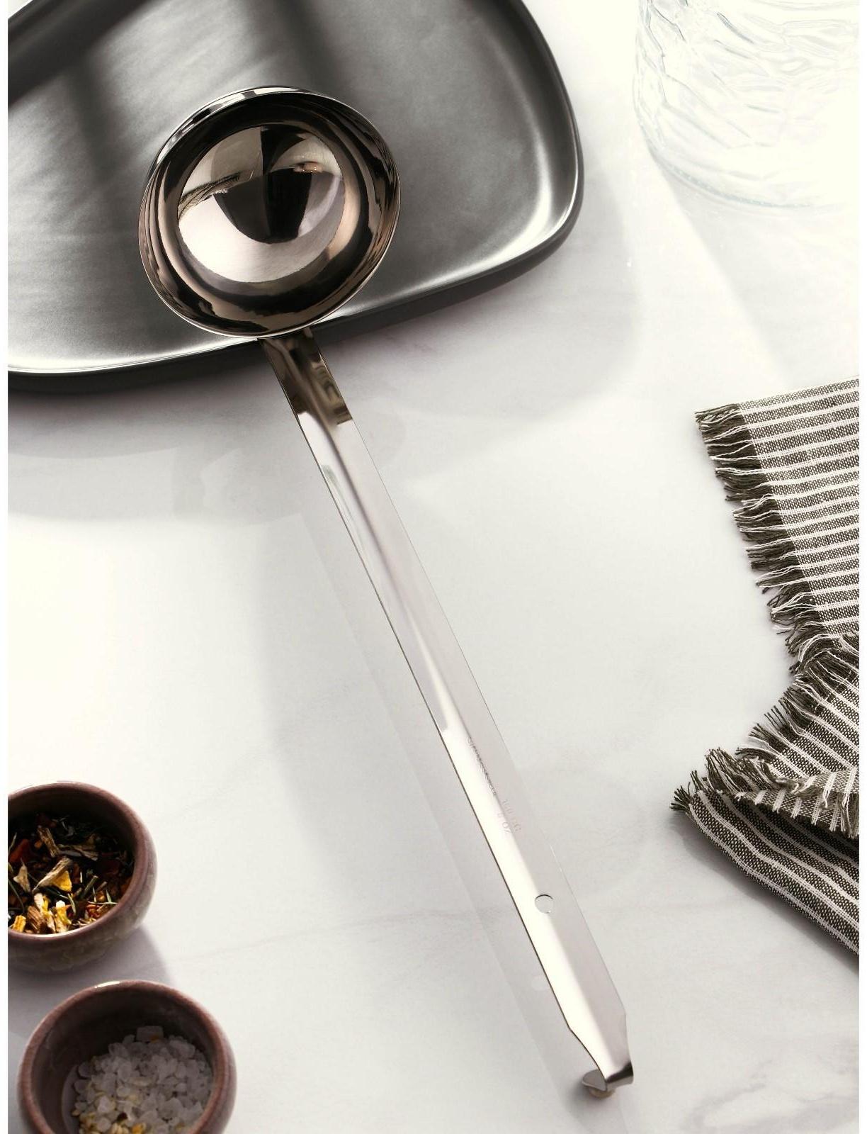 Половник из нержавеющей стали Доляна Everyday, 180 мл, 35×9 см, цвет серебряный