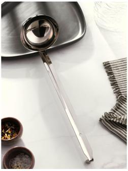 Половник из нержавеющей стали Доляна Everyday, 180 мл, 35×9 см, цвет серебряный