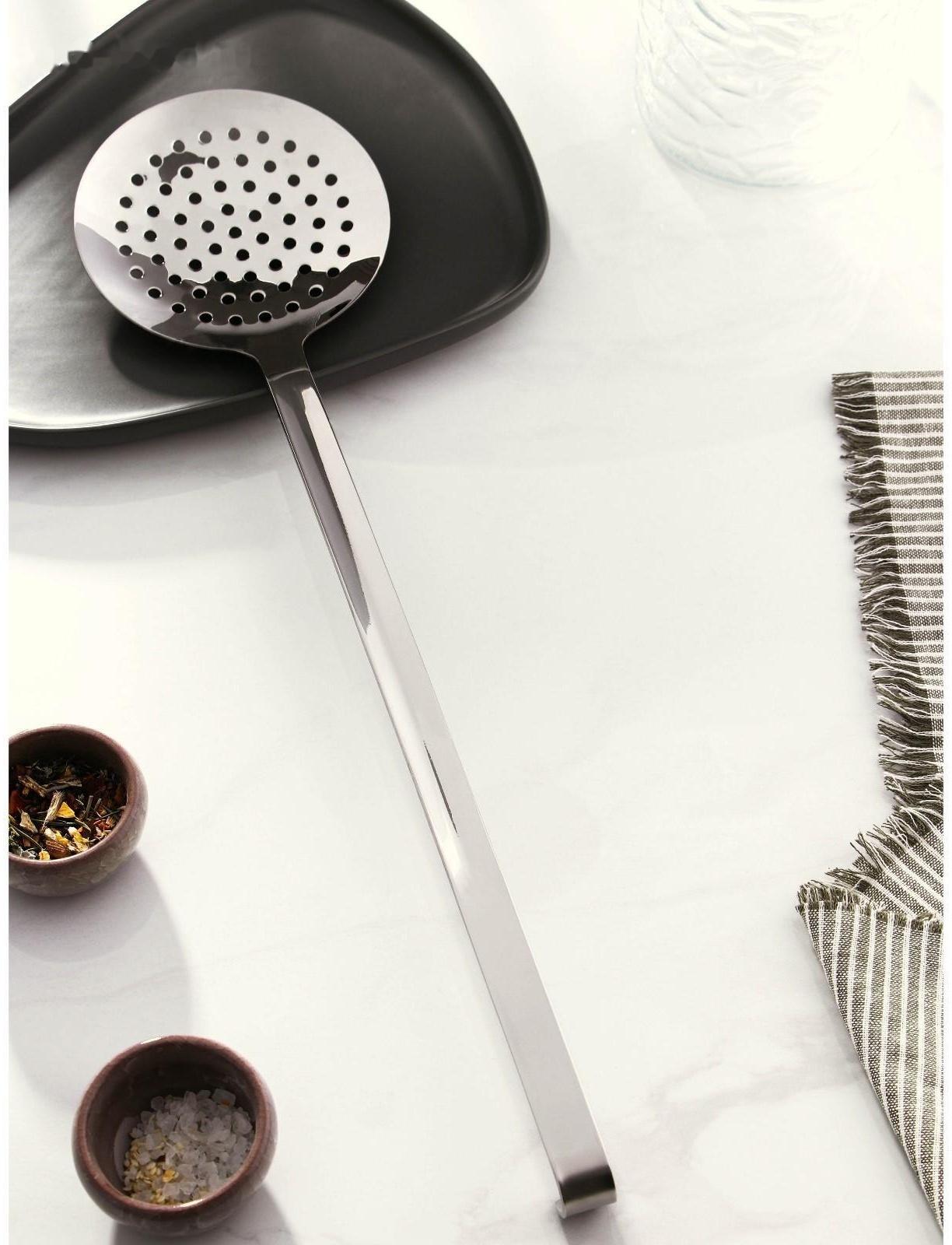 Шумовка из нержавеющей стали Доляна Everyday, 49×12, толщина 3 мм, цвет серебряный