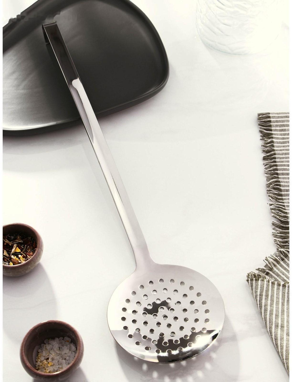 Шумовка из нержавеющей стали Доляна Everyday, 49×12, толщина 3 мм, цвет серебряный