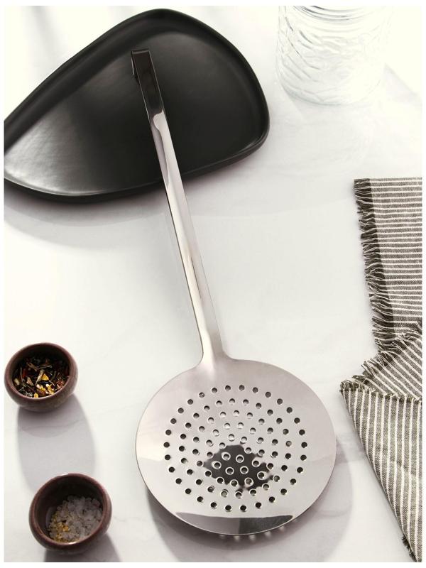 Шумовка из нержавеющей стали Доляна Everyday, 53,5×16, толщина 3 мм, цвет серебряный