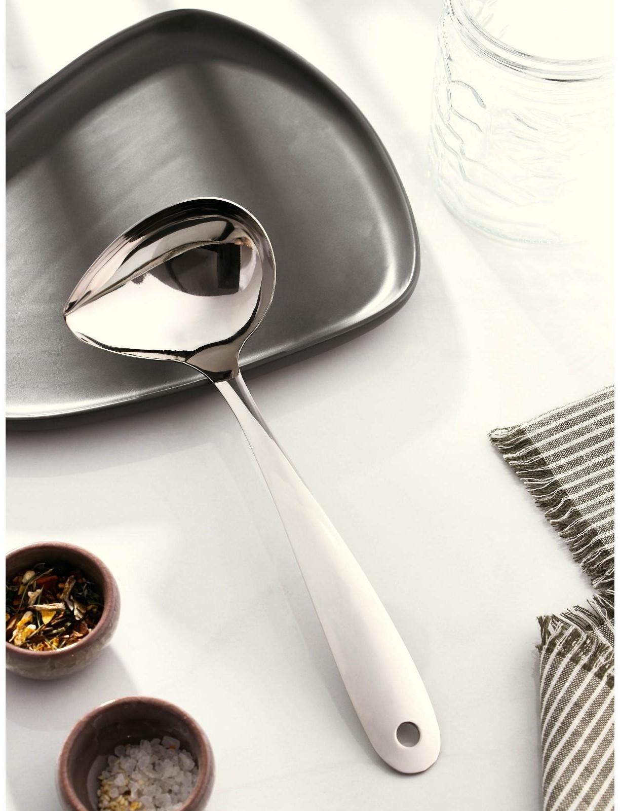 Ложка для соуса из нержавеющей стали Доляна Everyday, 50 мл, 26,5×10 см, толщина 3 мм, цвет серебряный
