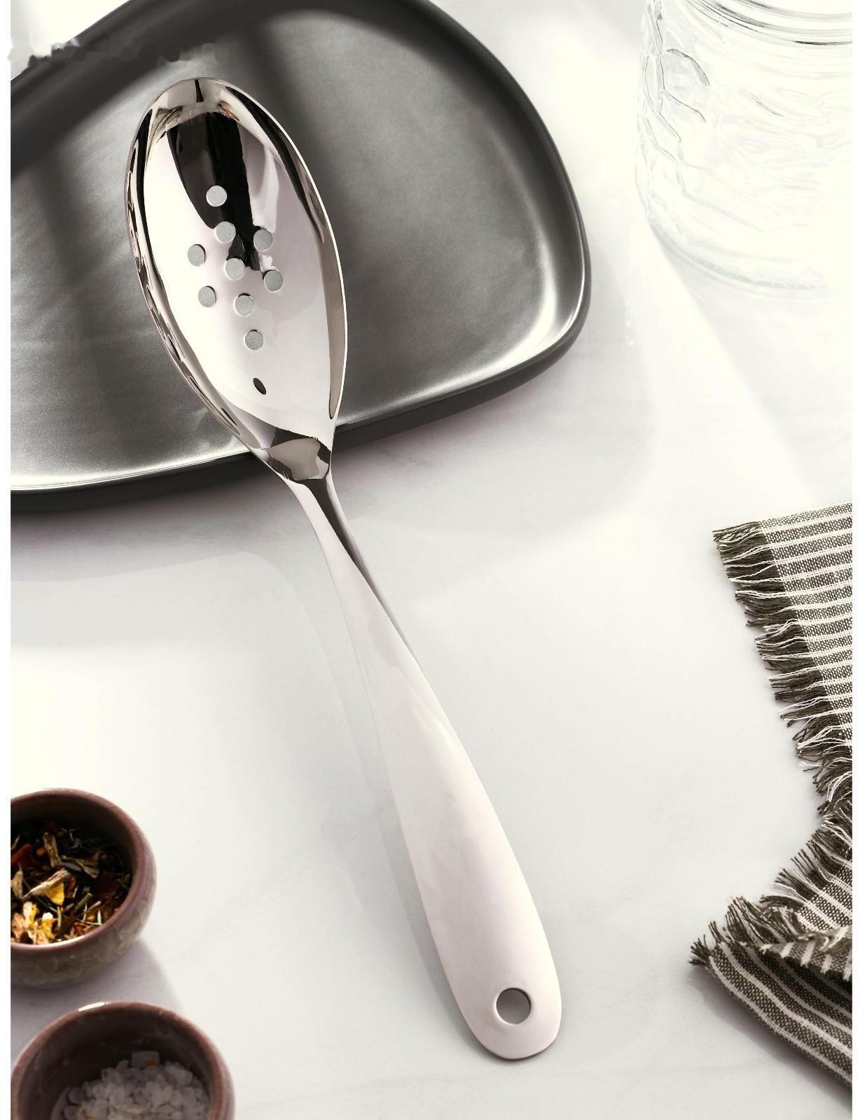 Ложка гарнирная из нержавеющей стали перфорированная Доляна Everyday, 33×6,4 см, толщина 3 мм, цвет серебряный