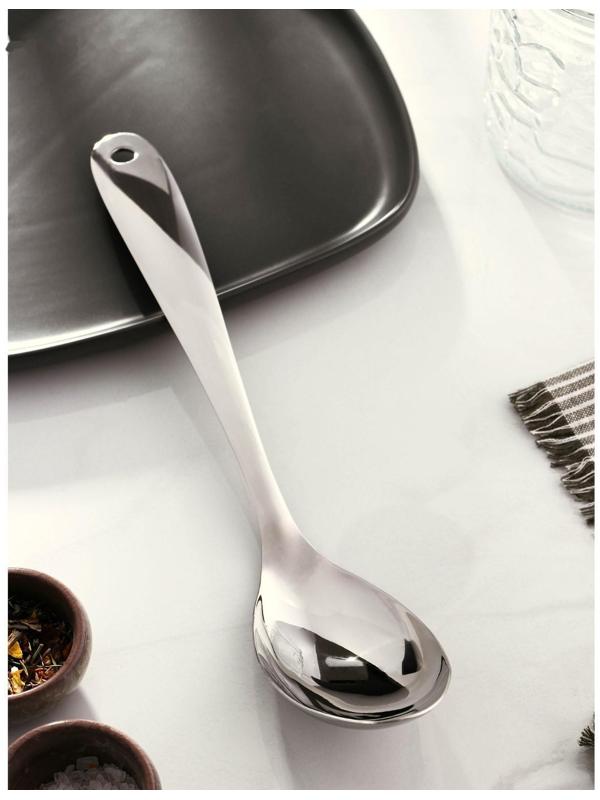 Ложка гарнирная из нержавеющей стали Everyday, 90 мл, 33×6,4 см, толщина 3 мм