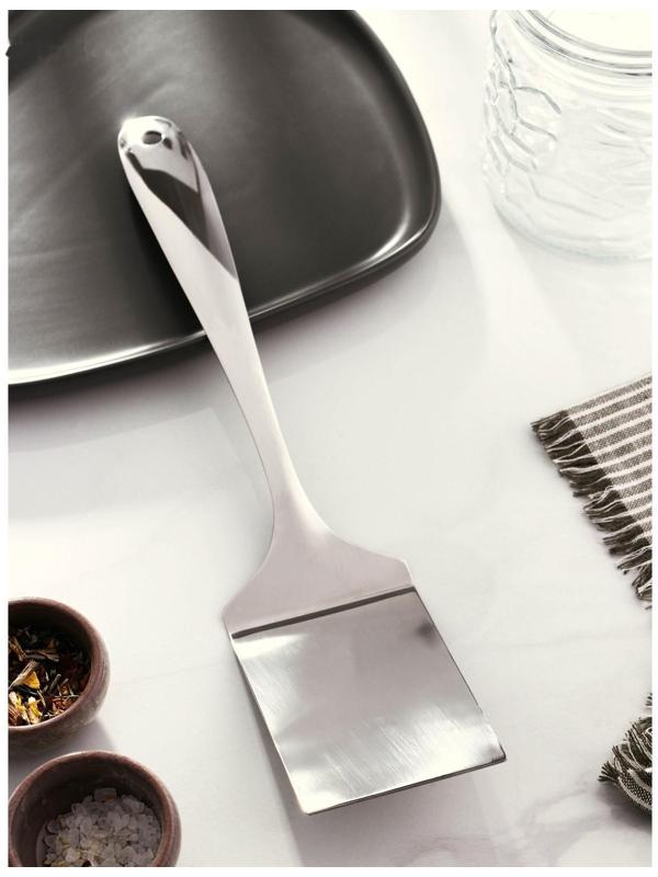 Лопатка из нержавеющей стали Доляна Everyday, 35×7,5 см, толщина 3 мм, цвет серебряный