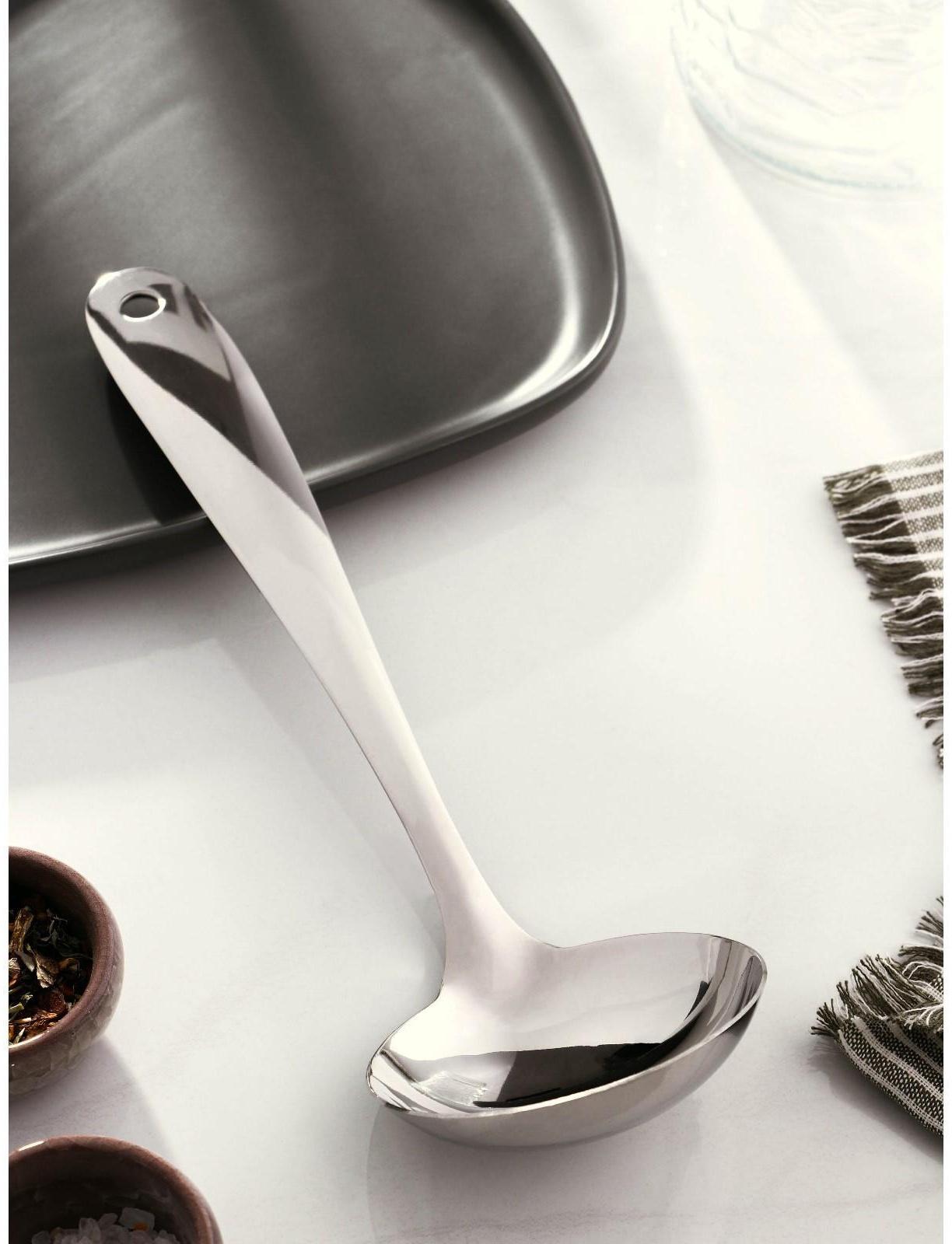 Ложка разливательная из нержавеющей стали Доляна Everyday, 29×9 см, толщина 3 мм