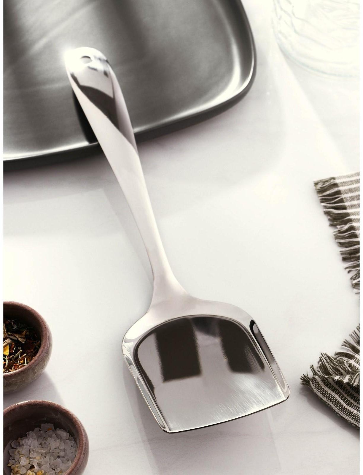 Лопатка из нержавеющей стали Доляна Everyday, 34×8,5 см, толщина 3 мм, цвет серебряный