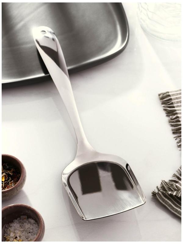 Лопатка из нержавеющей стали Доляна Everyday, 34×8,5 см, толщина 3 мм, цвет серебряный