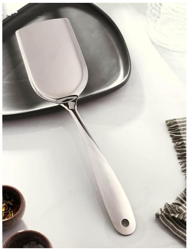 Лопатка из нержавеющей стали Доляна Everyday, 34×8,5 см, толщина 3 мм, цвет серебряный