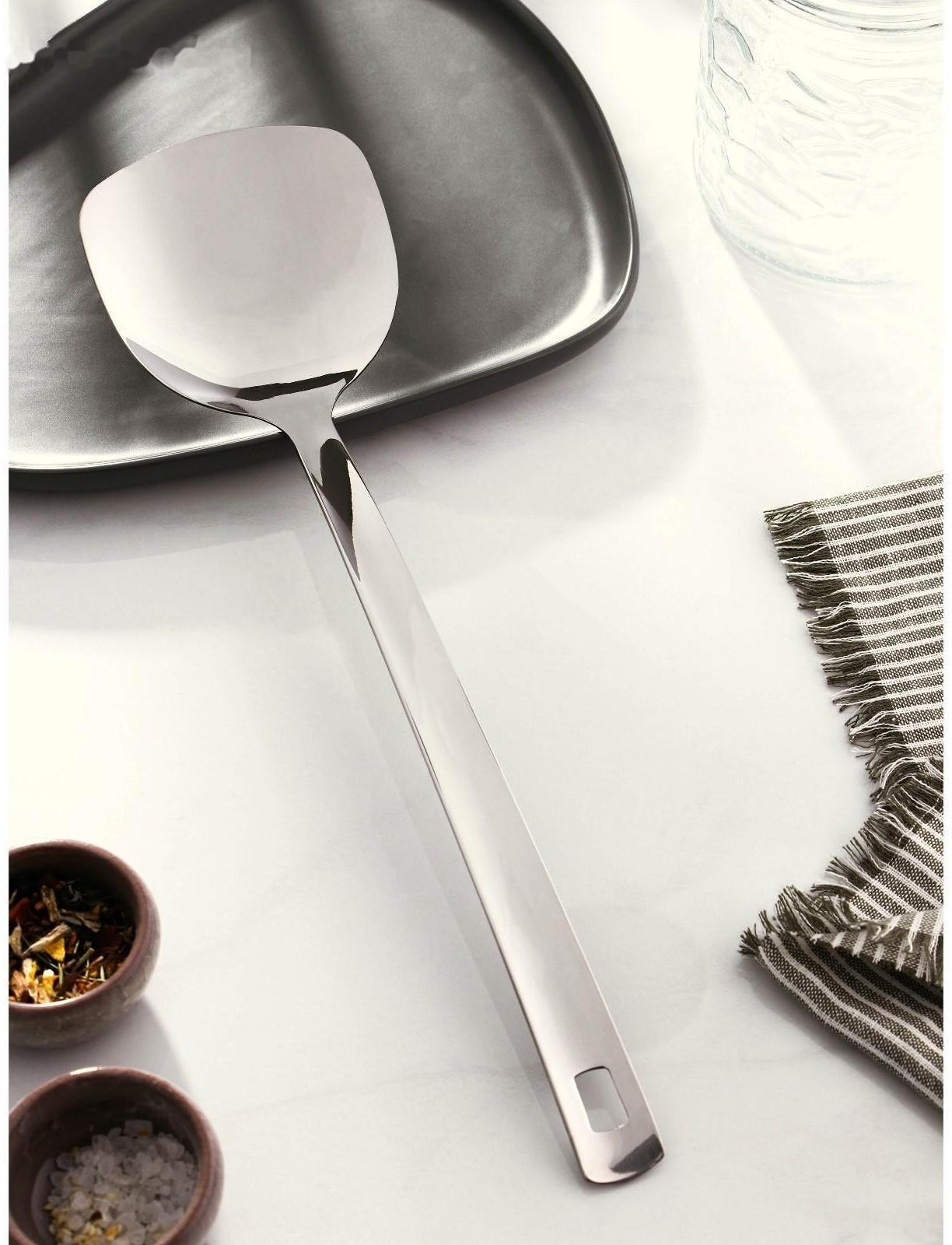 Ложка гарнирная из нержавеющей стали Доляна Everyday, 37×9,5 см, толщина 3 мм, цвет серебряный