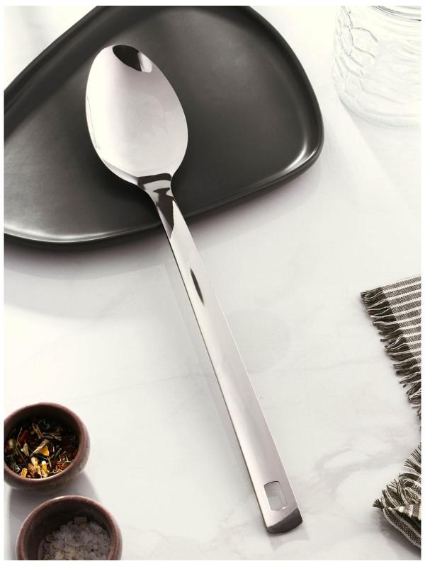 Ложка разливательная из нержавеющей стали Доляна Everyday, 38×7 см, толщина 3 мм, цвет серебряный