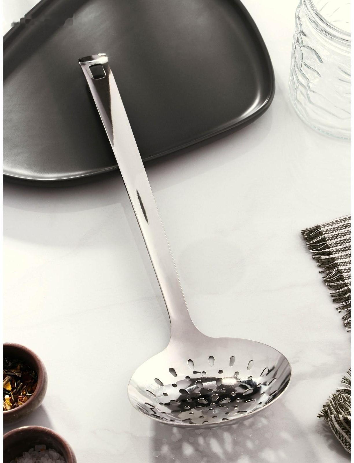 Шумовка из нержавеющей стали Доляна Everyday, 38×11,5 см, толщина 3 мм, цвет серебряный