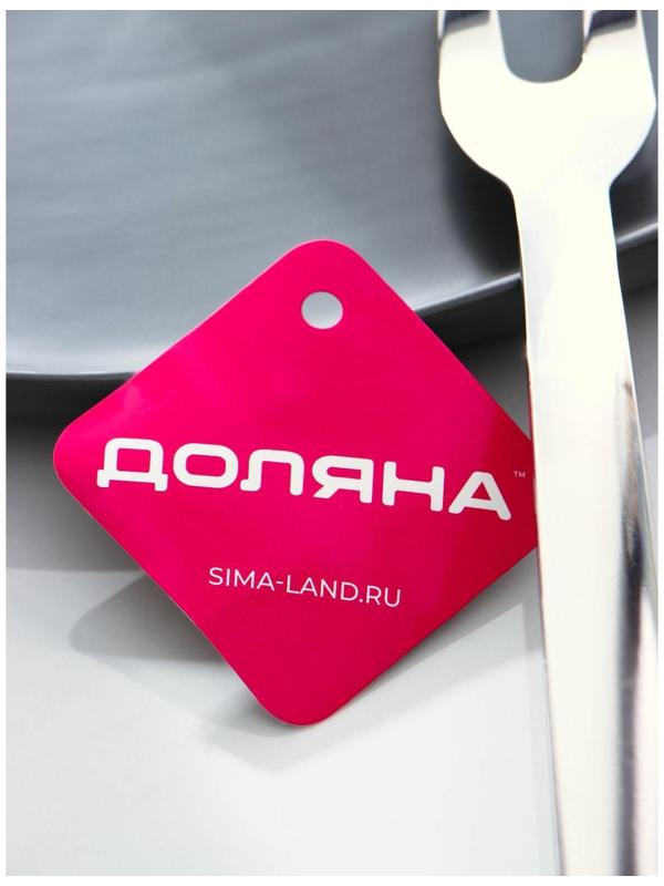 Вилка для мяса из нержавеющей стали Доляна Everyday, h=37×3 см, толщина 3 мм, цвет серебряный