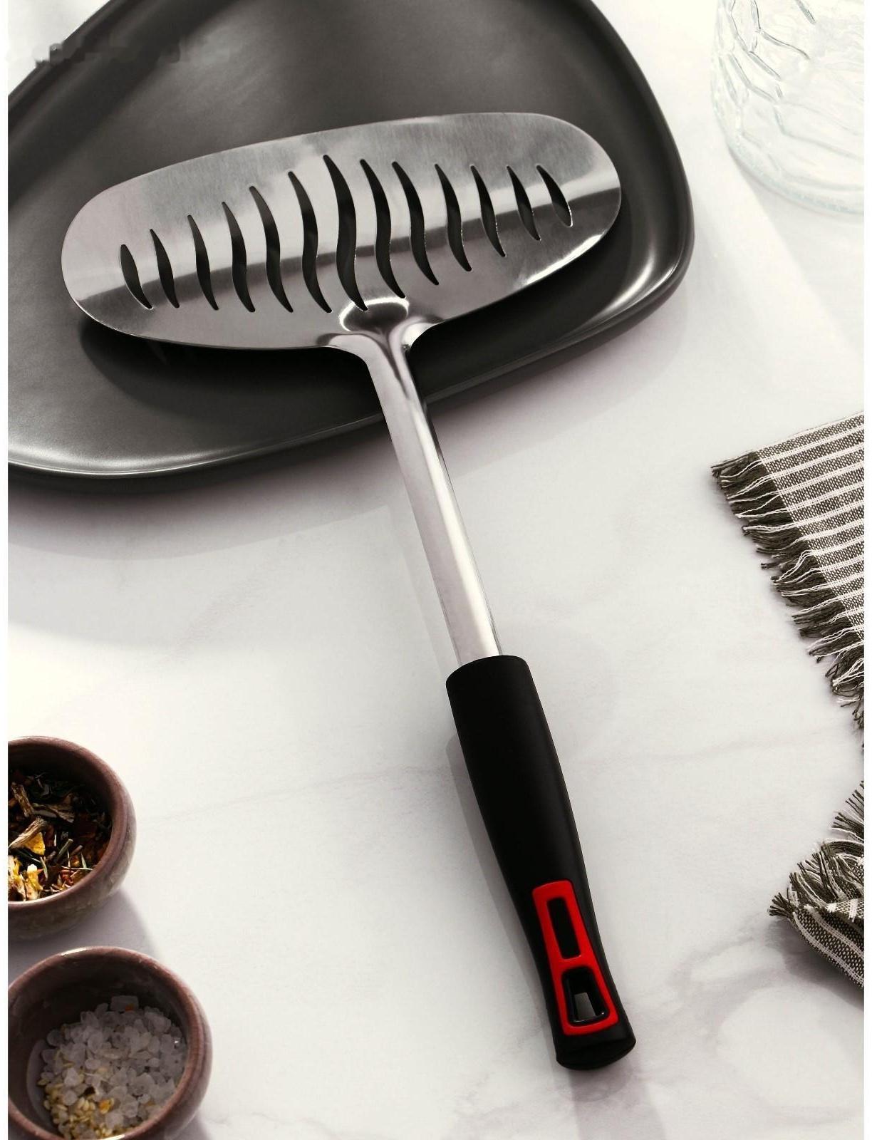 Лопатка для рыбы из нержавеющей стали Доляна, 34,5×18,5 см