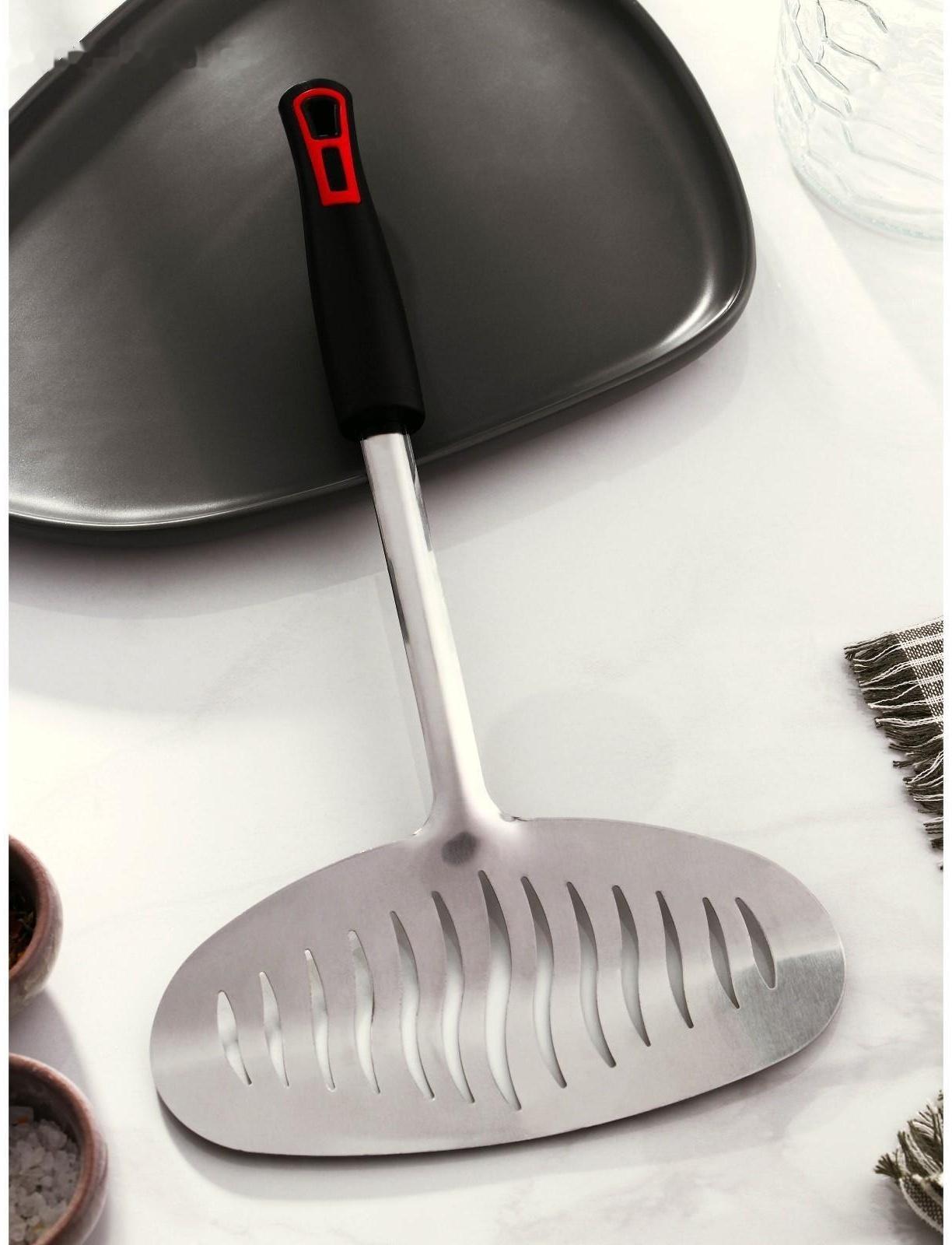 Лопатка для рыбы из нержавеющей стали Доляна, 34,5×18,5 см