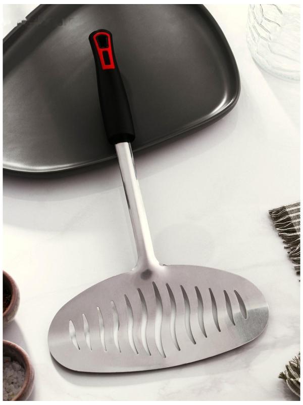 Лопатка для рыбы из нержавеющей стали Доляна, 34,5×18,5 см