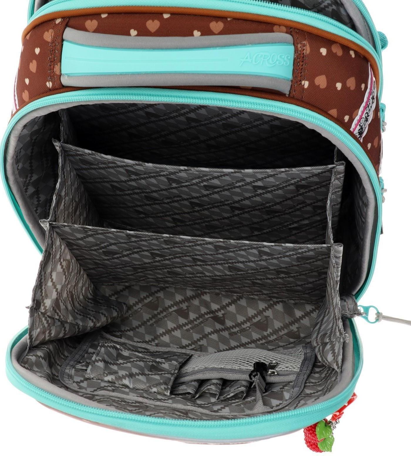 Рюкзак каркасный 35 х 26 х 14 см, наполнение: мешок, пенал, Across