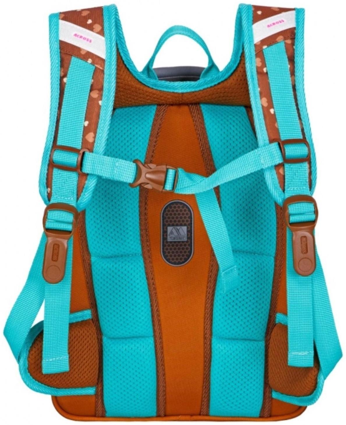 Рюкзак каркасный 35 х 26 х 14 см, наполнение: мешок, пенал, Across