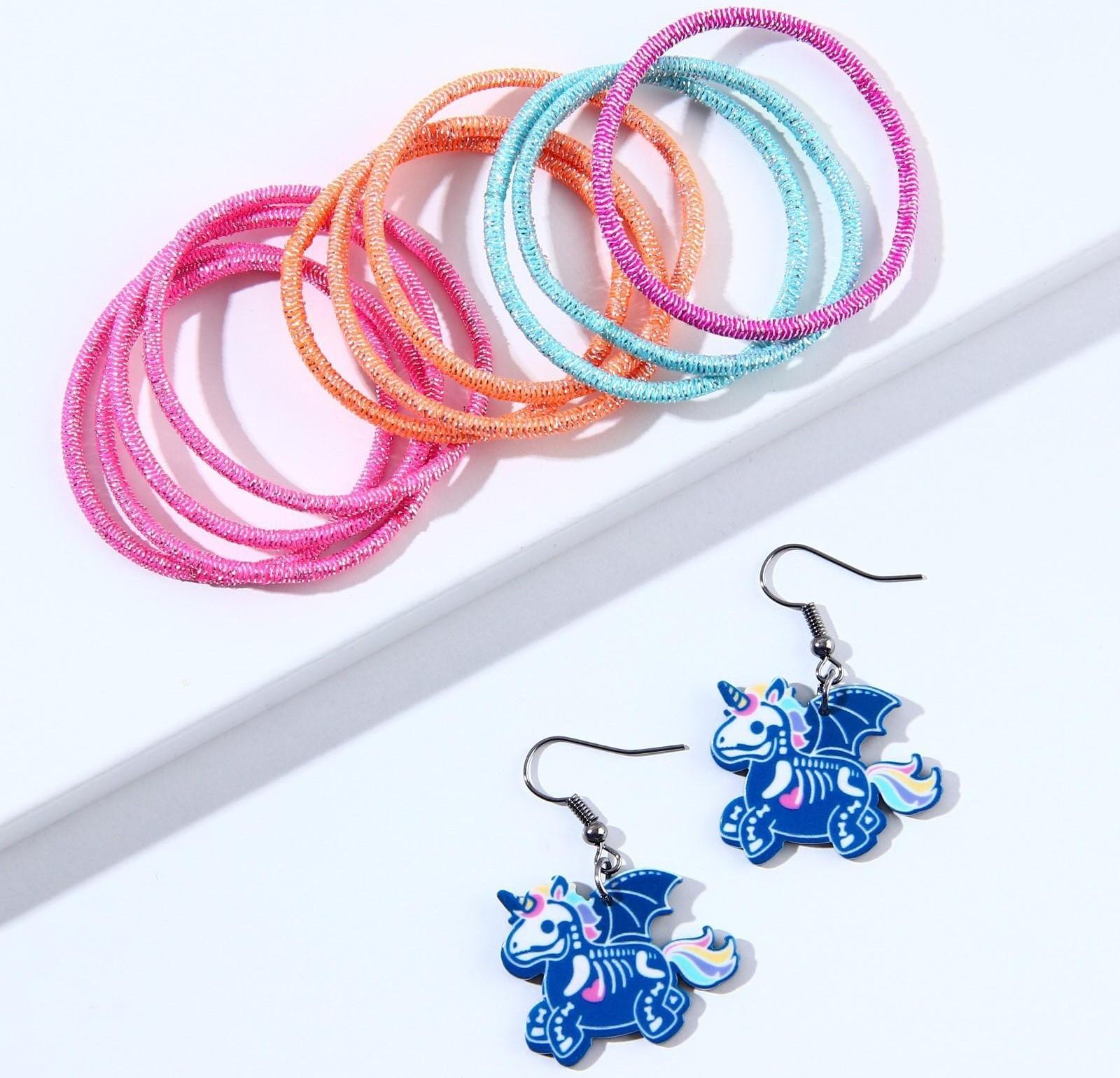 Серьги и резинки для волос «Я знаю, что ты обо мне думаешь», набор 11 предметов