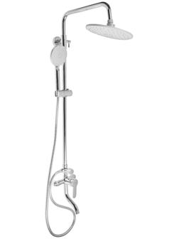 Душевая система ZEIN ZS-1, смеситель, тропическая и ручная лейка 3 режима, латунь, хром