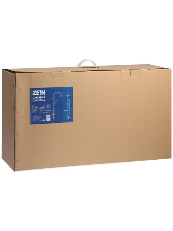 Душевая система ZEIN ZS-1, смеситель, тропическая и ручная лейка 3 режима, латунь, хром