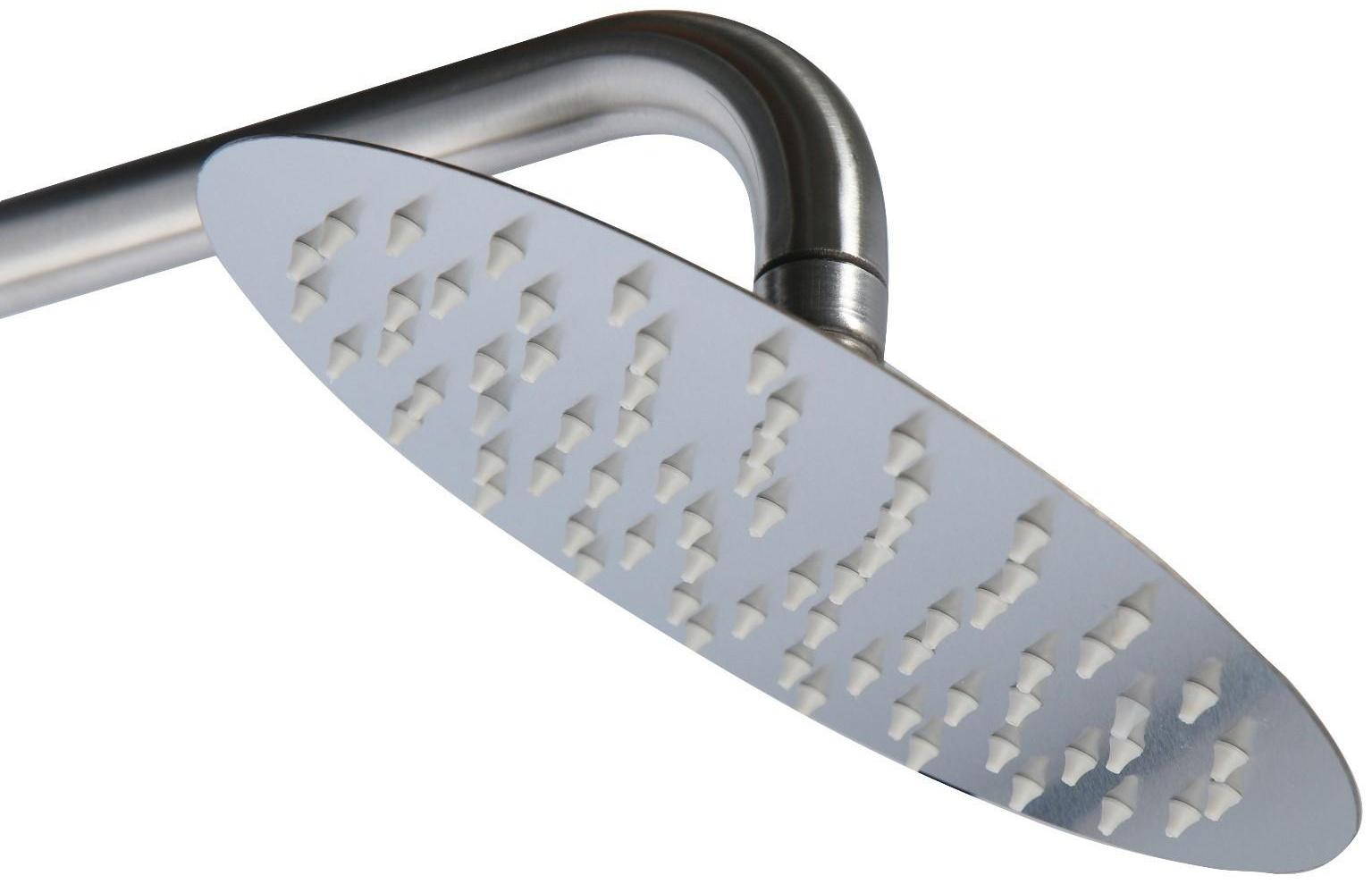 Душевая система ZEIN ZS-2, смеситель, тропическая и ручная лейка, нержавеющая сталь, сатин