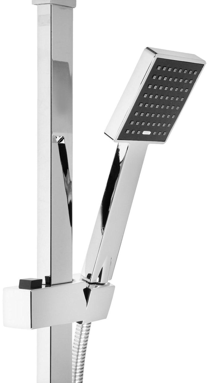 Душевая система ZEIN ZS-4, смеситель, тропическая и ручная лейка, латунь, хром