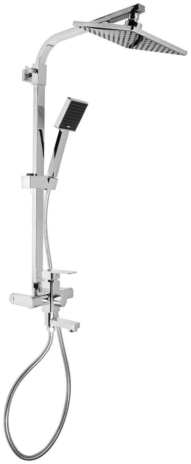 Душевая система ZEIN ZS-4, смеситель, тропическая и ручная лейка, латунь, хром