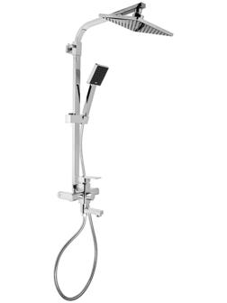 Душевая система ZEIN ZS-4, смеситель, тропическая и ручная лейка, латунь, хром