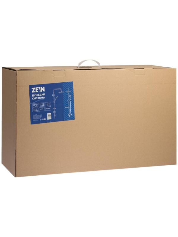 Душевая система ZEIN ZS-4, смеситель, тропическая и ручная лейка, латунь, хром