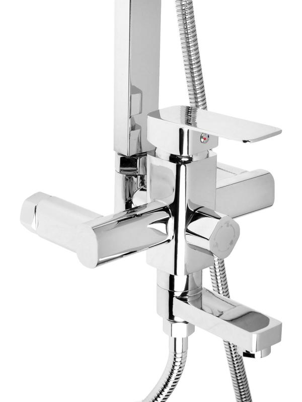 Душевая система ZEIN ZS-4, смеситель, тропическая и ручная лейка, латунь, хром