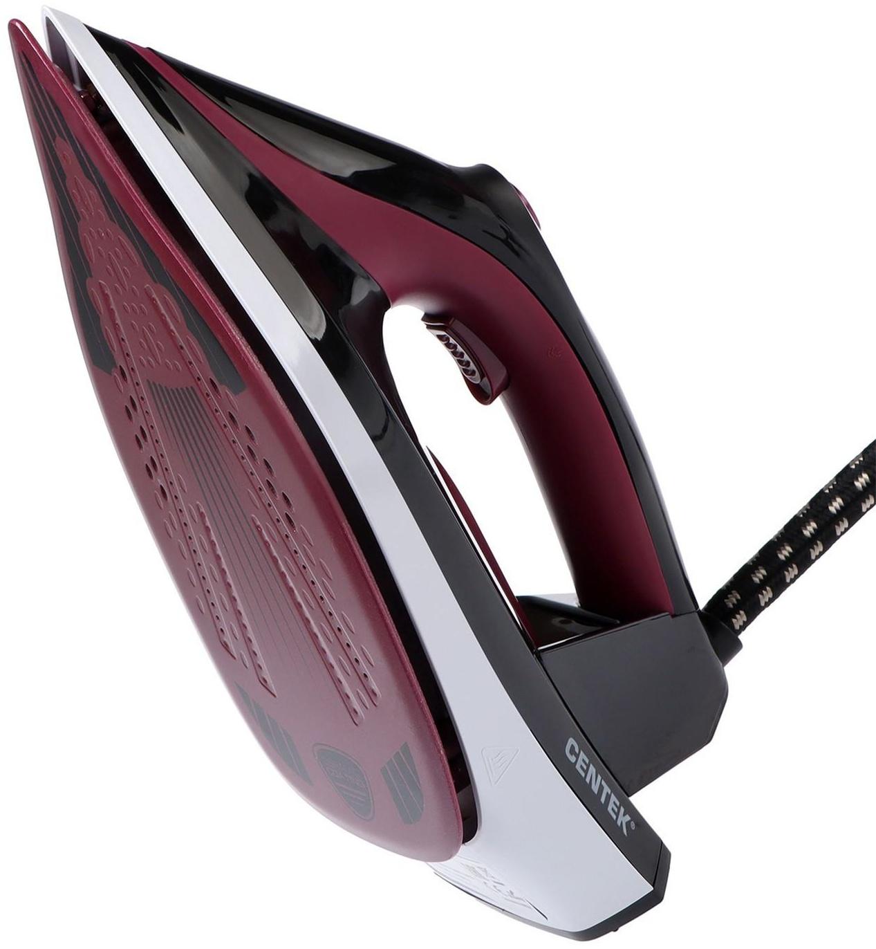 Парогенератор Centek CT-2301, 3200 Вт, керамическая подошва, 65 г/мин, 1.5 л, бордовый