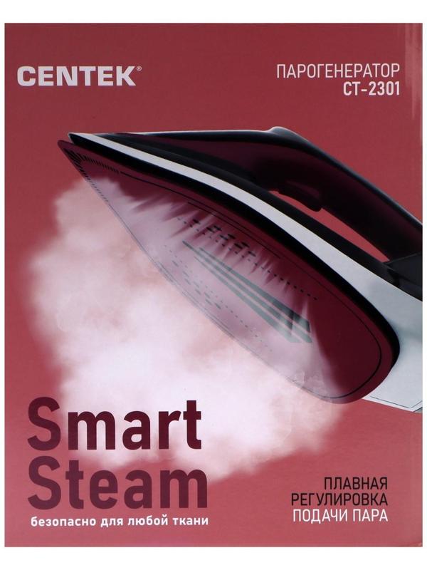 Парогенератор Centek CT-2301, 3200 Вт, керамическая подошва, 65 г/мин, 1.5 л, бордовый