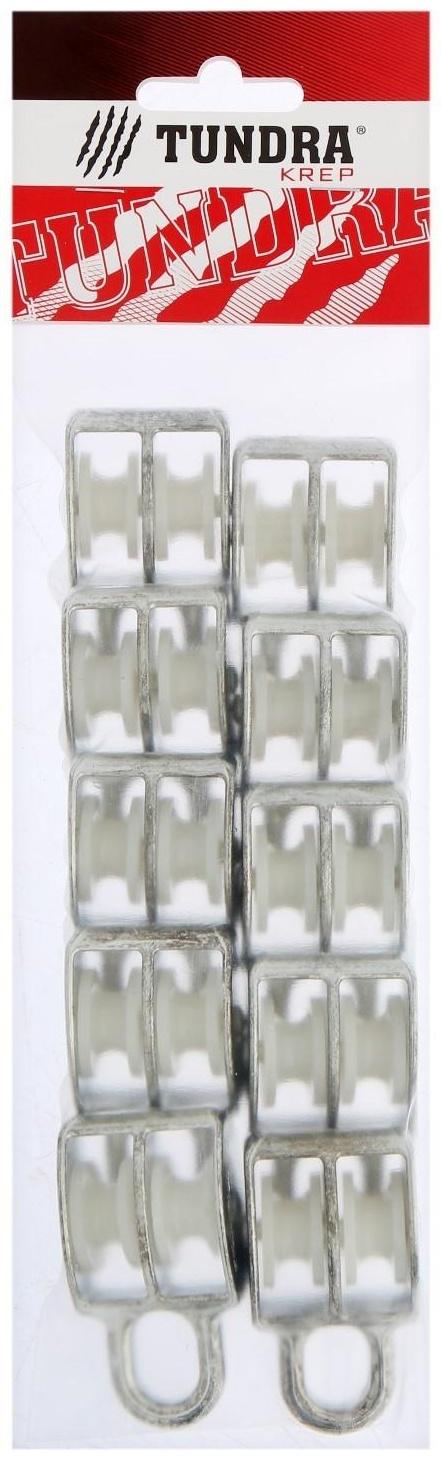 Блок двойной ТУНДРА krep, с нейлоновым шкивом, 20 мм, 10 шт.