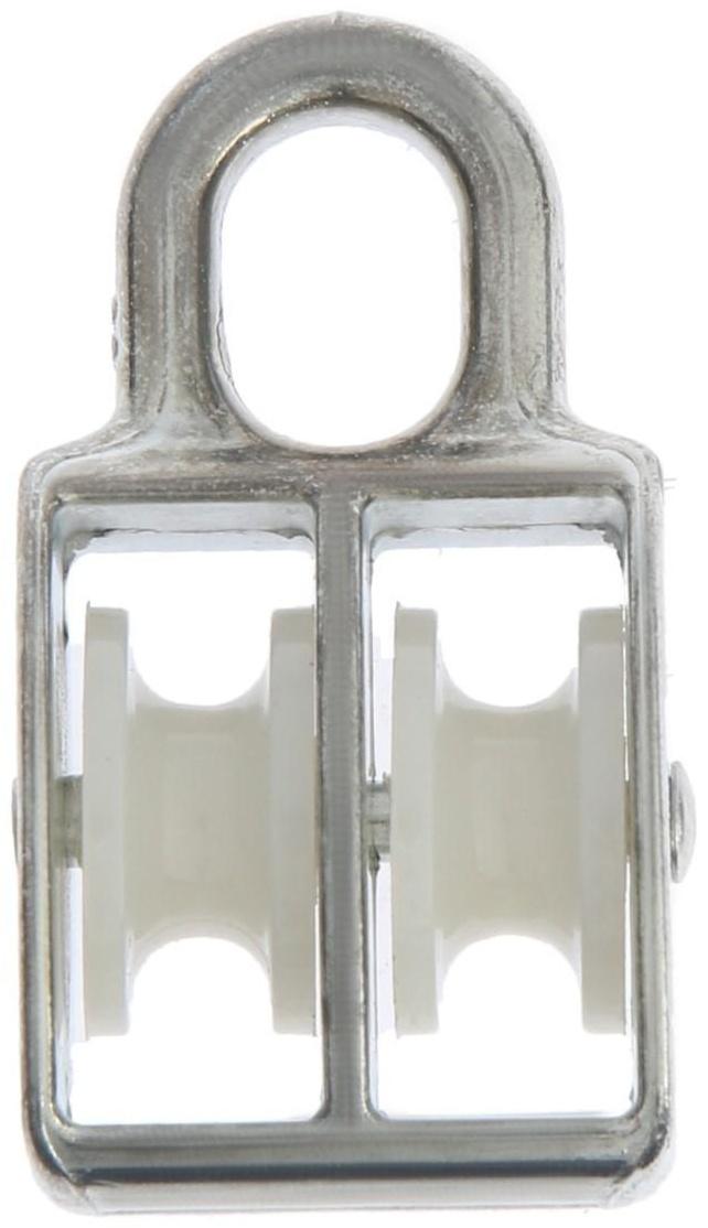 Блок двойной ТУНДРА krep, с нейлоновым шкивом, 20 мм, 10 шт.