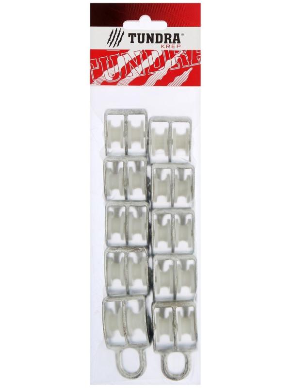 Блок двойной ТУНДРА krep, с нейлоновым шкивом, 20 мм, 10 шт.