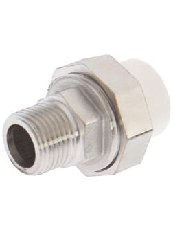 Муфта комбинированная ZEIN, полипропиленовая, американка, наружная резьба, d=20 мм х 1/2