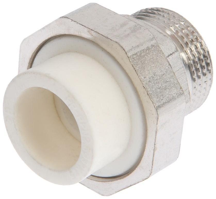 Муфта комбинированная ZEIN, полипропиленовая, американка, наружная резьба, d=25 мм х 1