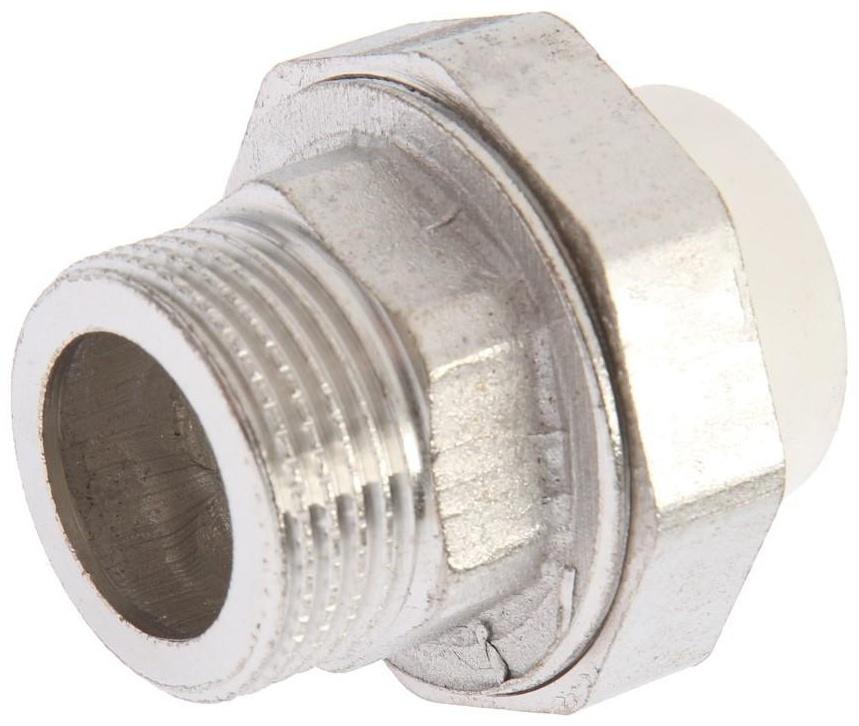 Муфта комбинированная ZEIN, полипропиленовая, американка, наружная резьба, d=25 мм х 1