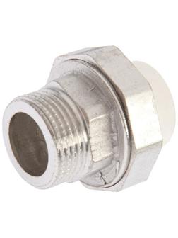 Муфта комбинированная ZEIN, полипропиленовая, американка, наружная резьба, d=25 мм х 1