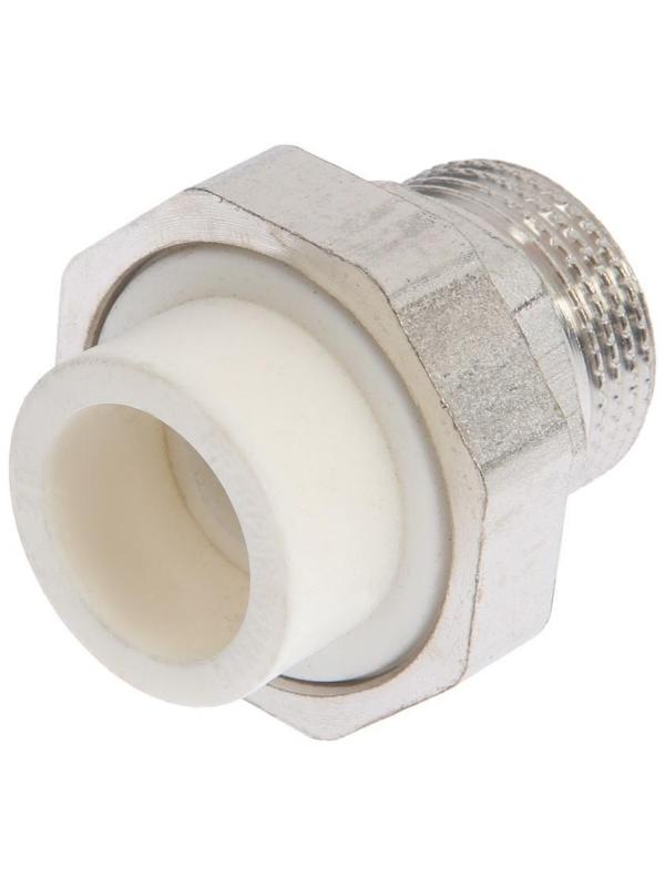 Муфта комбинированная ZEIN, полипропиленовая, американка, наружная резьба, d=25 мм х 1