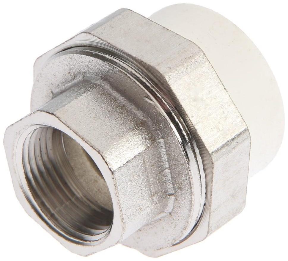 Муфта комбинированная ZEIN, полипропиленовая, американка, внутренняя резьба, d=32 мм х 3/4