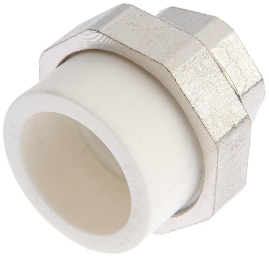 Муфта комбинированная ZEIN, полипропиленовая, американка, внутренняя резьба, d=32 мм х 3/4